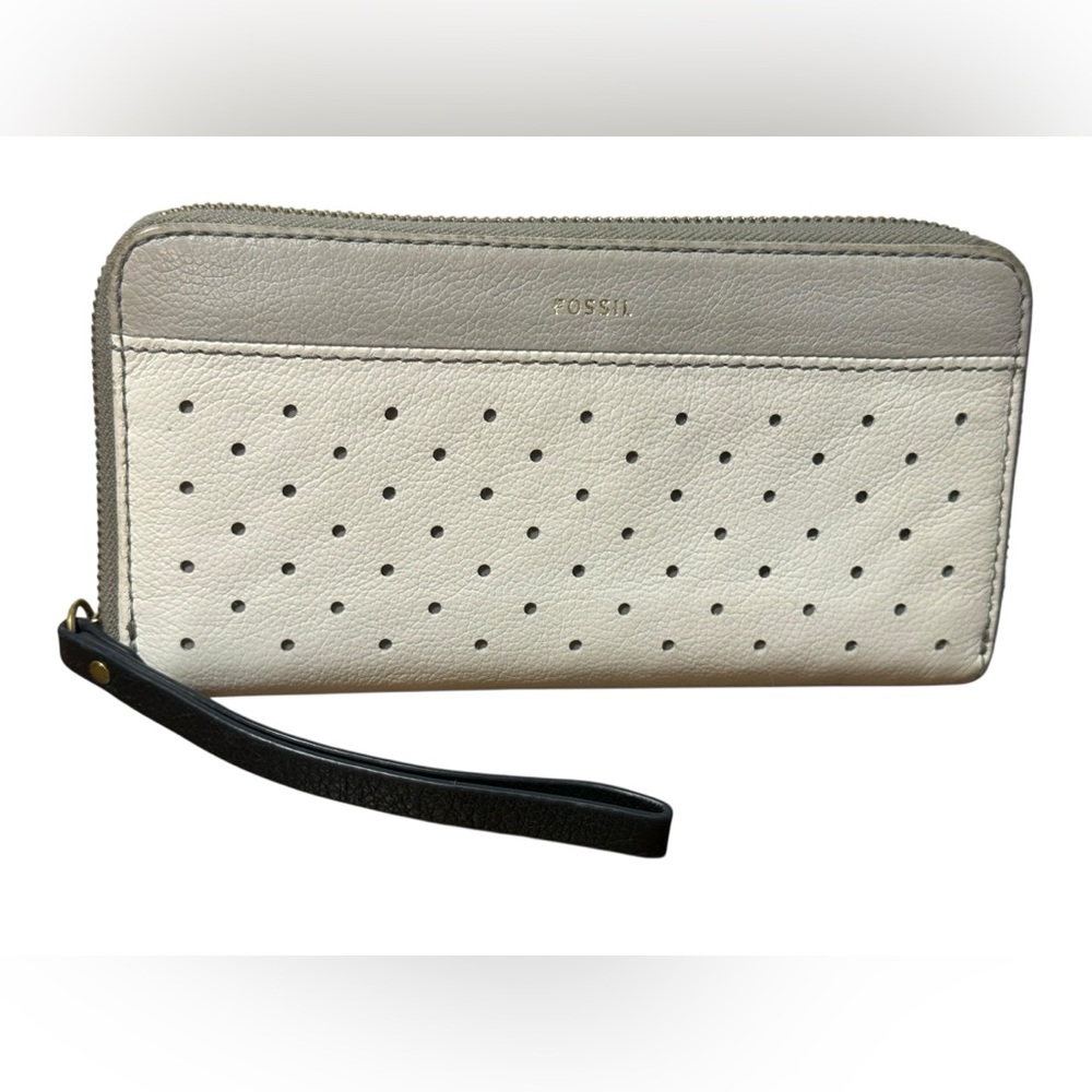 Fossil Black and White Polka Dot Wallet - Picture 10 of 11